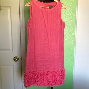 Taylor bubblegum pink linen dress size 6